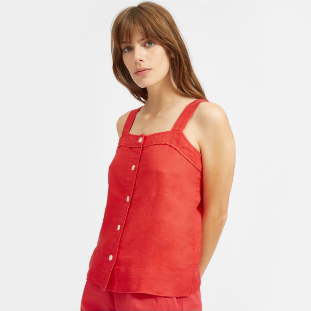 Everlane Linen Picnic Tank